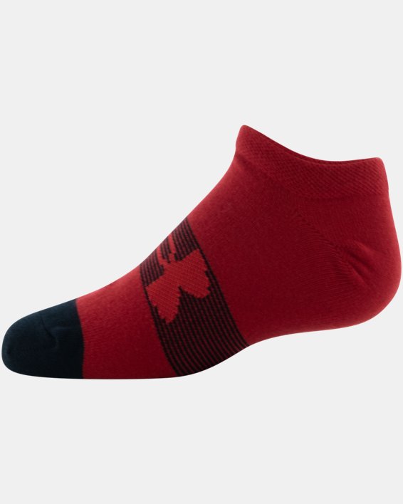 Boys' UA Essential Lite No-Show Socks 6-Pack, Red, pdpMainDesktop image number 13